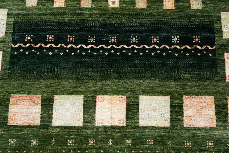 Tapis Gabbeh - Loribaft Indus - 245 x 178 cm - vert