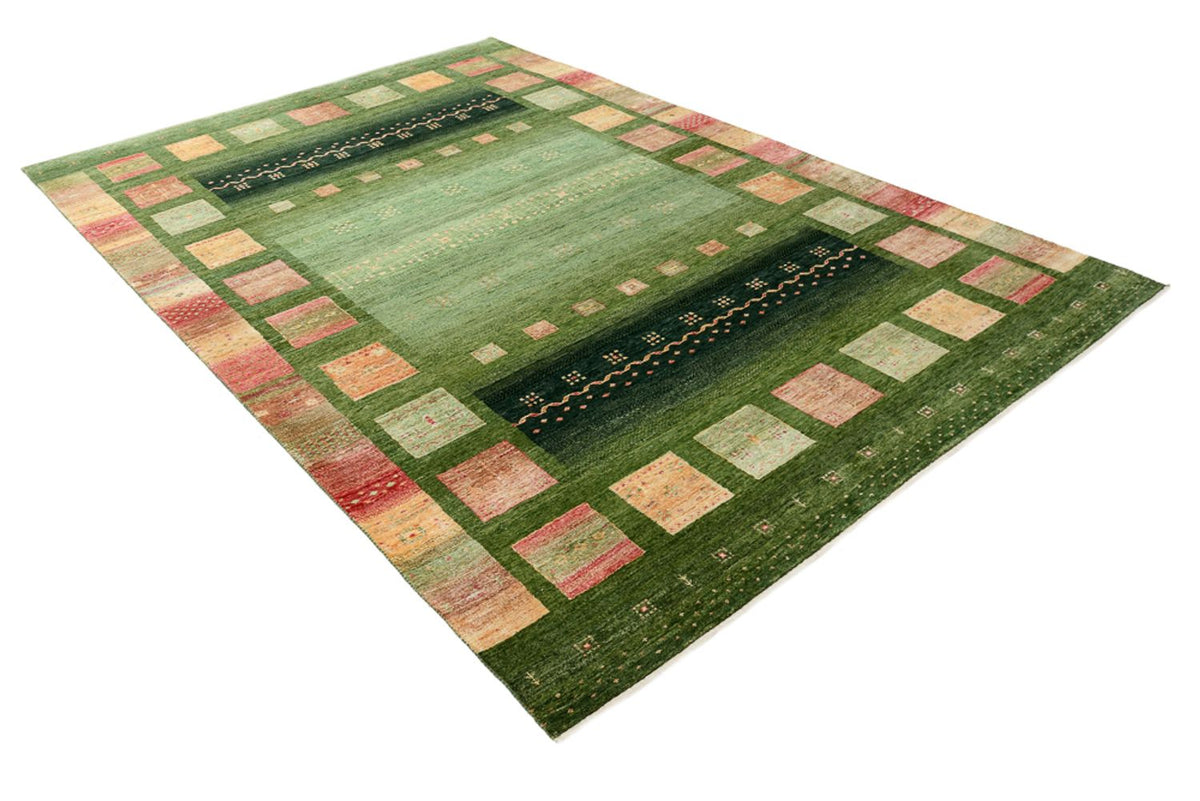 Tapis Gabbeh - Loribaft Indus - 308 x 205 cm - vert
