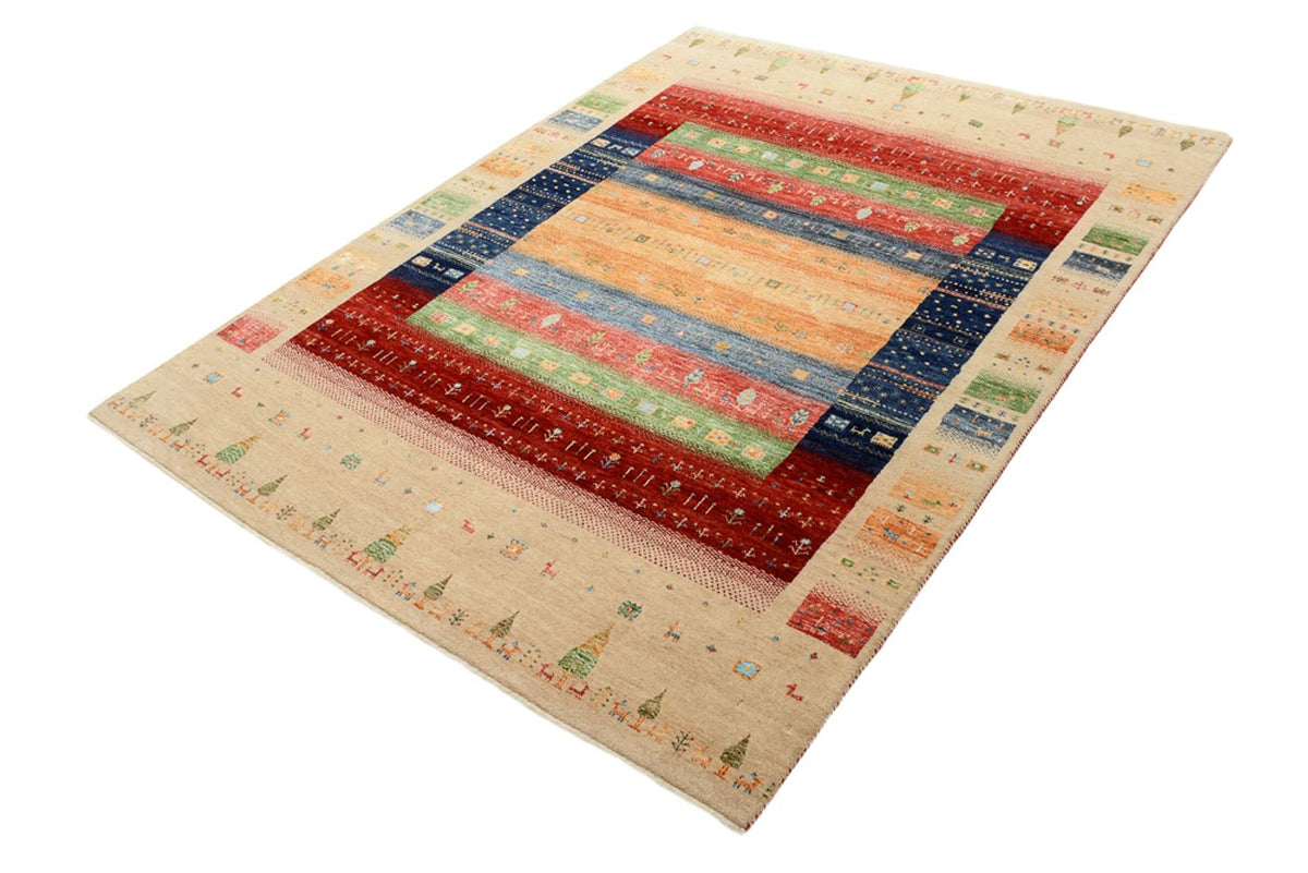 Tapis Gabbeh - Loribaft Indus - 207 x 156 cm - multicolore