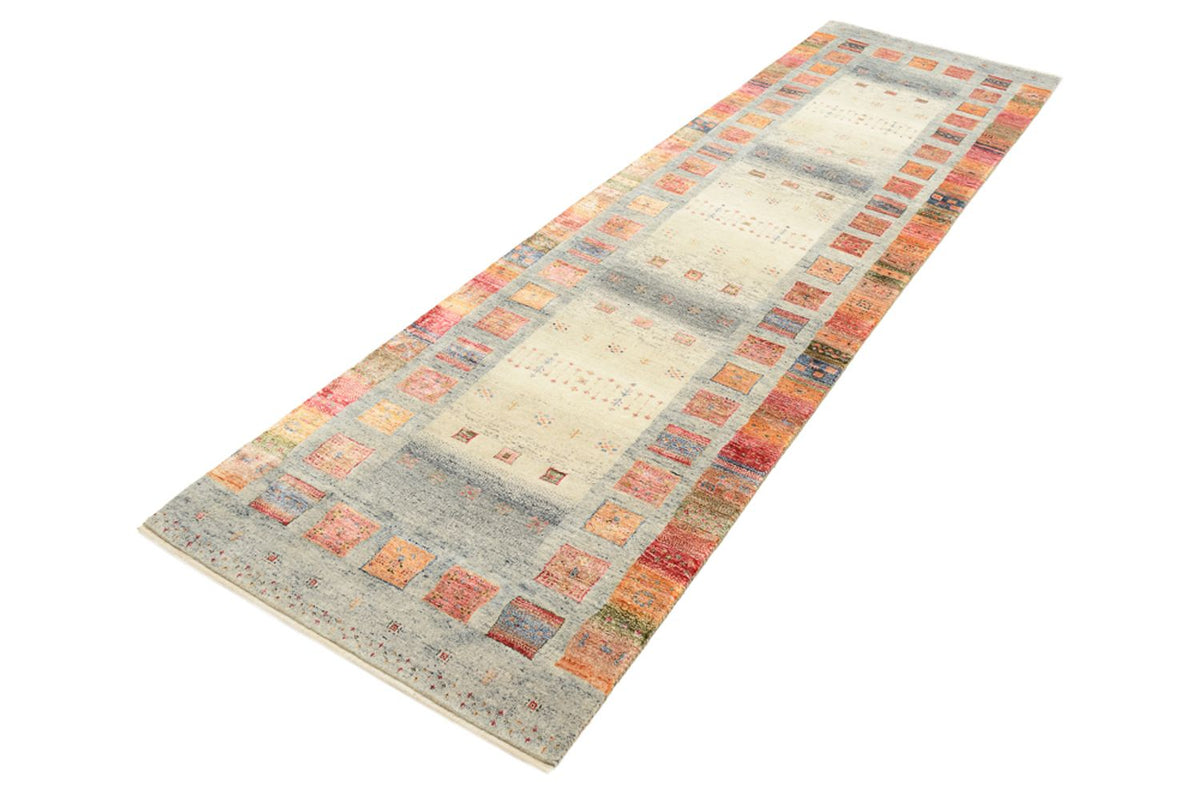 Tapis de couloir Tapis Gabbeh - Loribaft Indus - 295 x 82 cm - multicolore