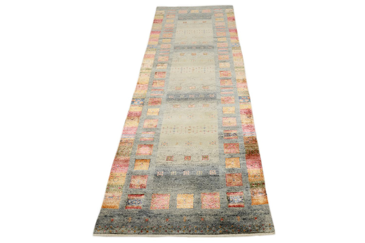 Tapis de couloir Tapis Gabbeh - Loribaft Indus - 295 x 82 cm - multicolore