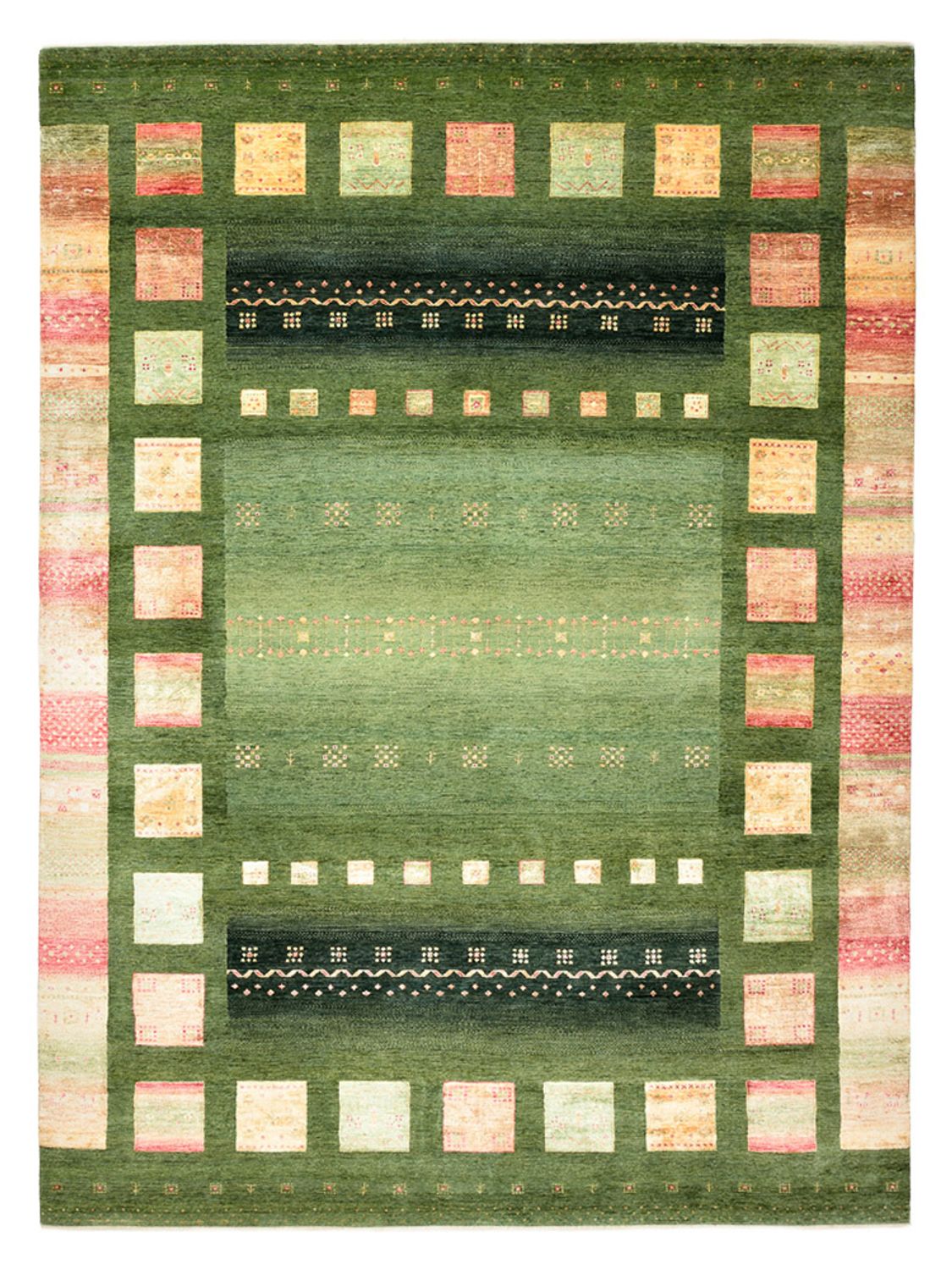 Tapis Gabbeh - Loribaft Indus - 343 x 251 cm - multicolore