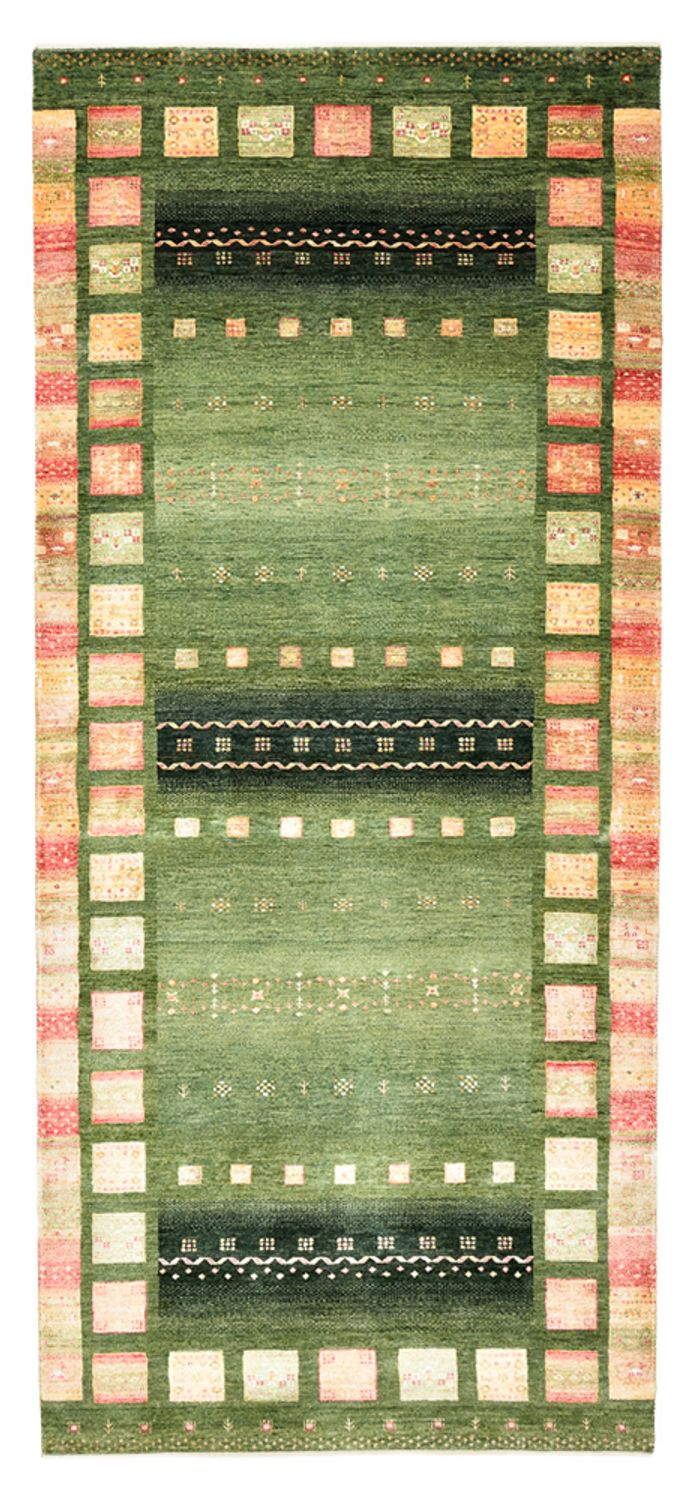 Tapis de couloir Tapis Gabbeh - Loribaft Indus - 301 x 129 cm - multicolore