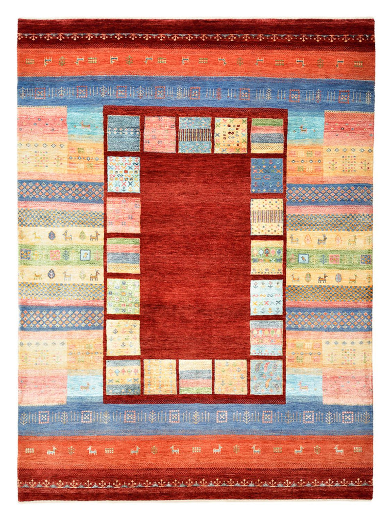 Tapis Gabbeh - Loribaft Indus - 241 x 178 cm - multicolore