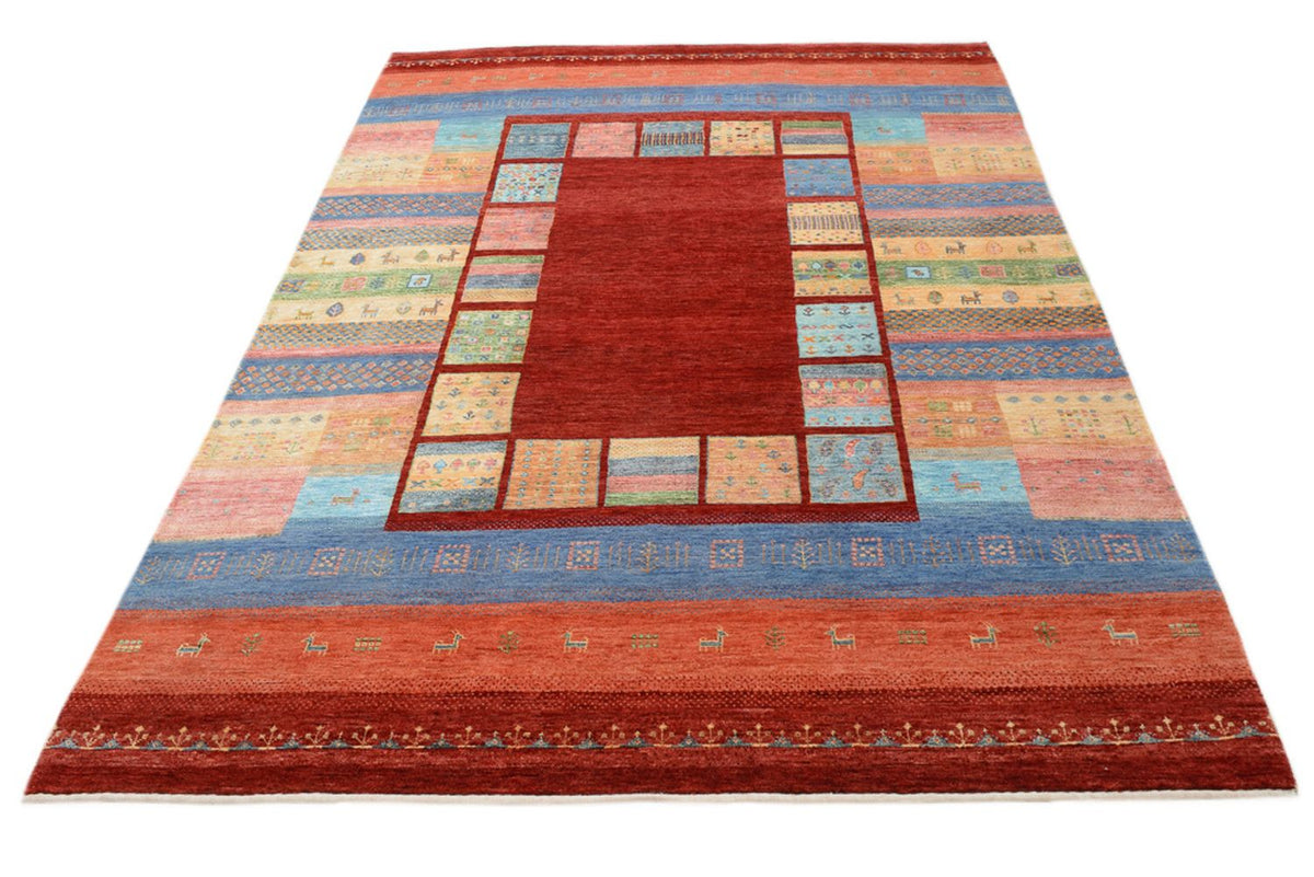 Tapis Gabbeh - Loribaft Indus - 241 x 178 cm - multicolore