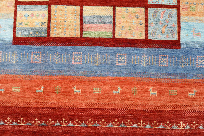 Tapis Gabbeh - Loribaft Indus - 241 x 178 cm - multicolore
