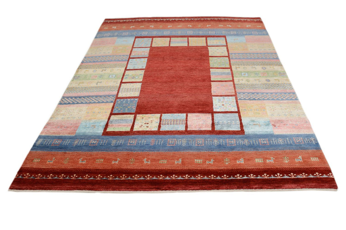 Tapis Gabbeh - Loribaft Indus - 241 x 178 cm - multicolore