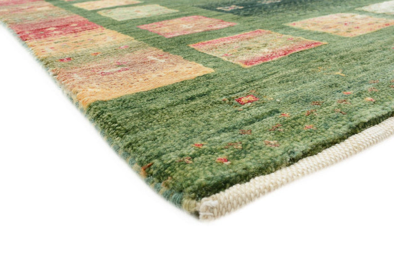 Tapis de couloir Tapis Gabbeh - Loribaft Indus - 296 x 82 cm - vert