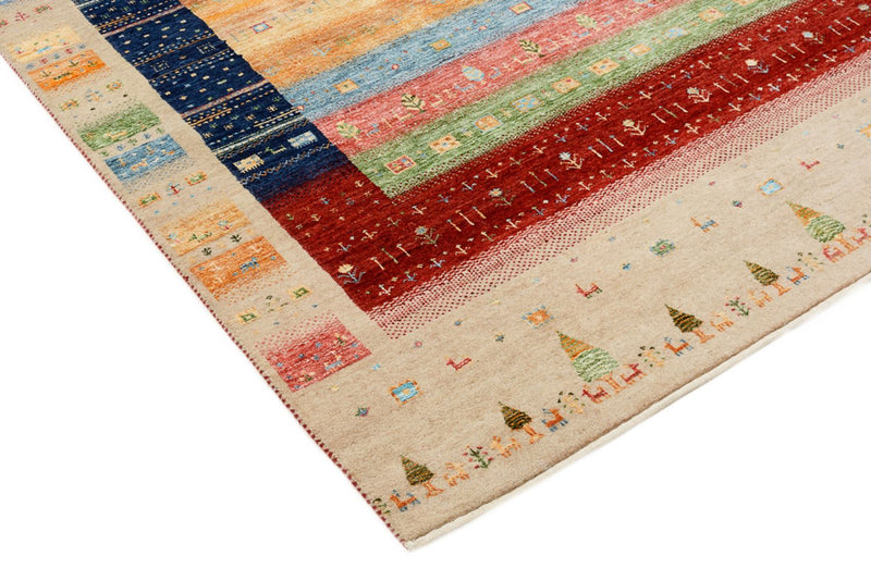 Tapis Gabbeh - Loribaft Indus - 198 x 154 cm - multicolore