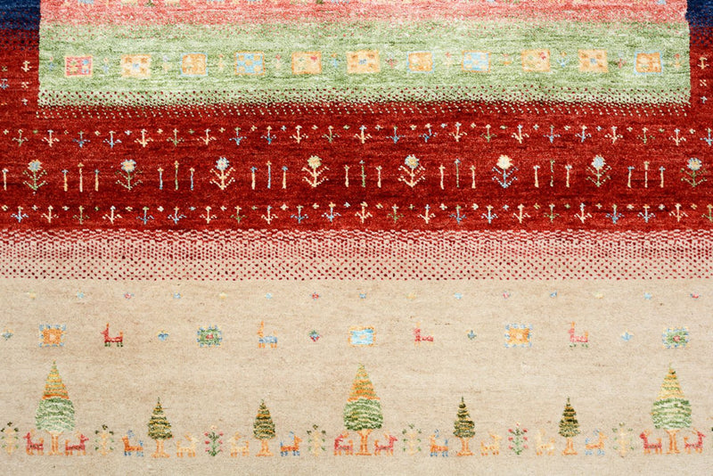Tapis Gabbeh - Loribaft Indus - 198 x 154 cm - multicolore