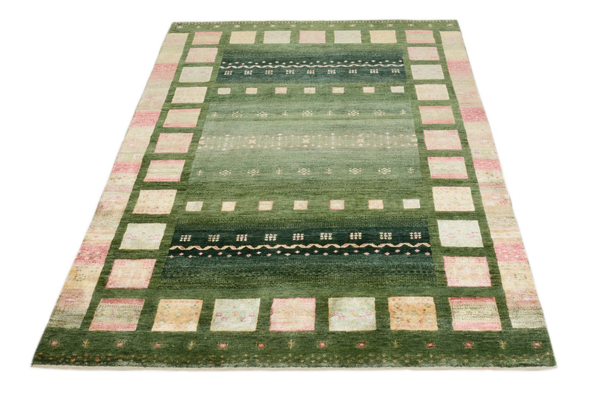 Tapis Gabbeh - Loribaft Indus - 183 x 127 cm - vert