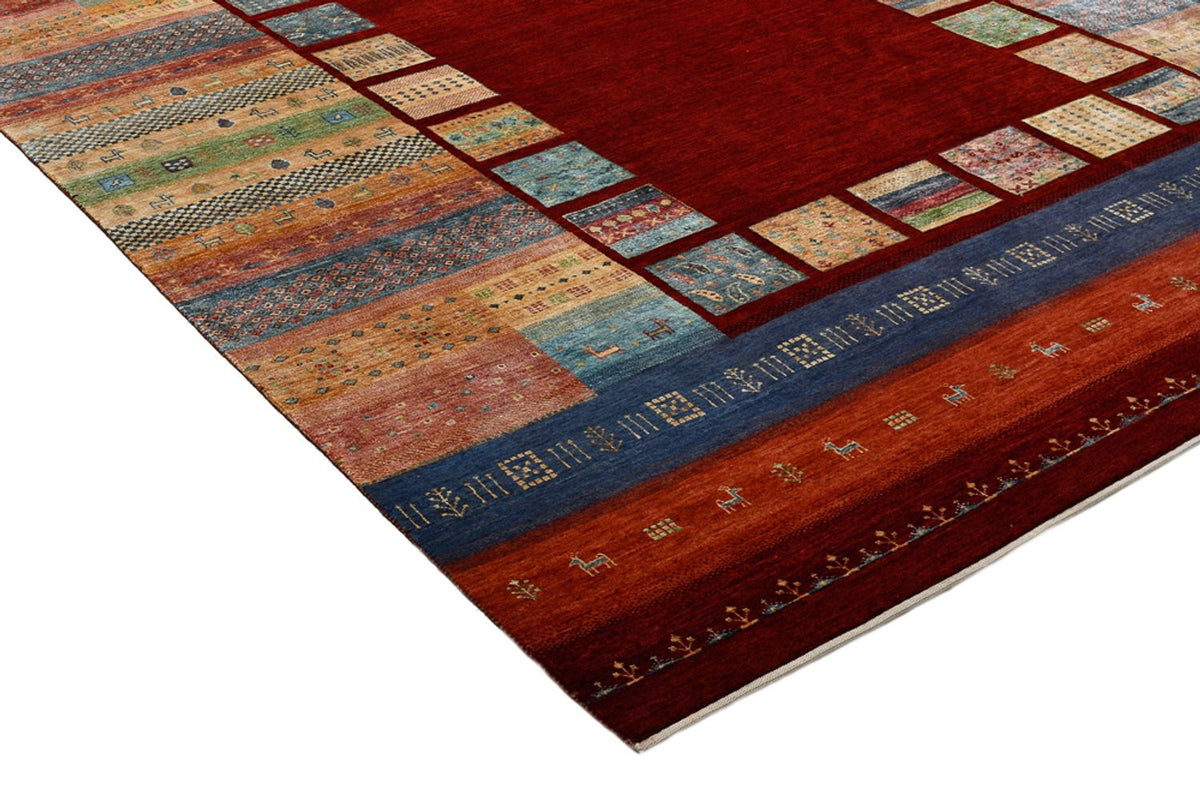 Tapis Gabbeh - Loribaft Indus - 336 x 254 cm - rouge