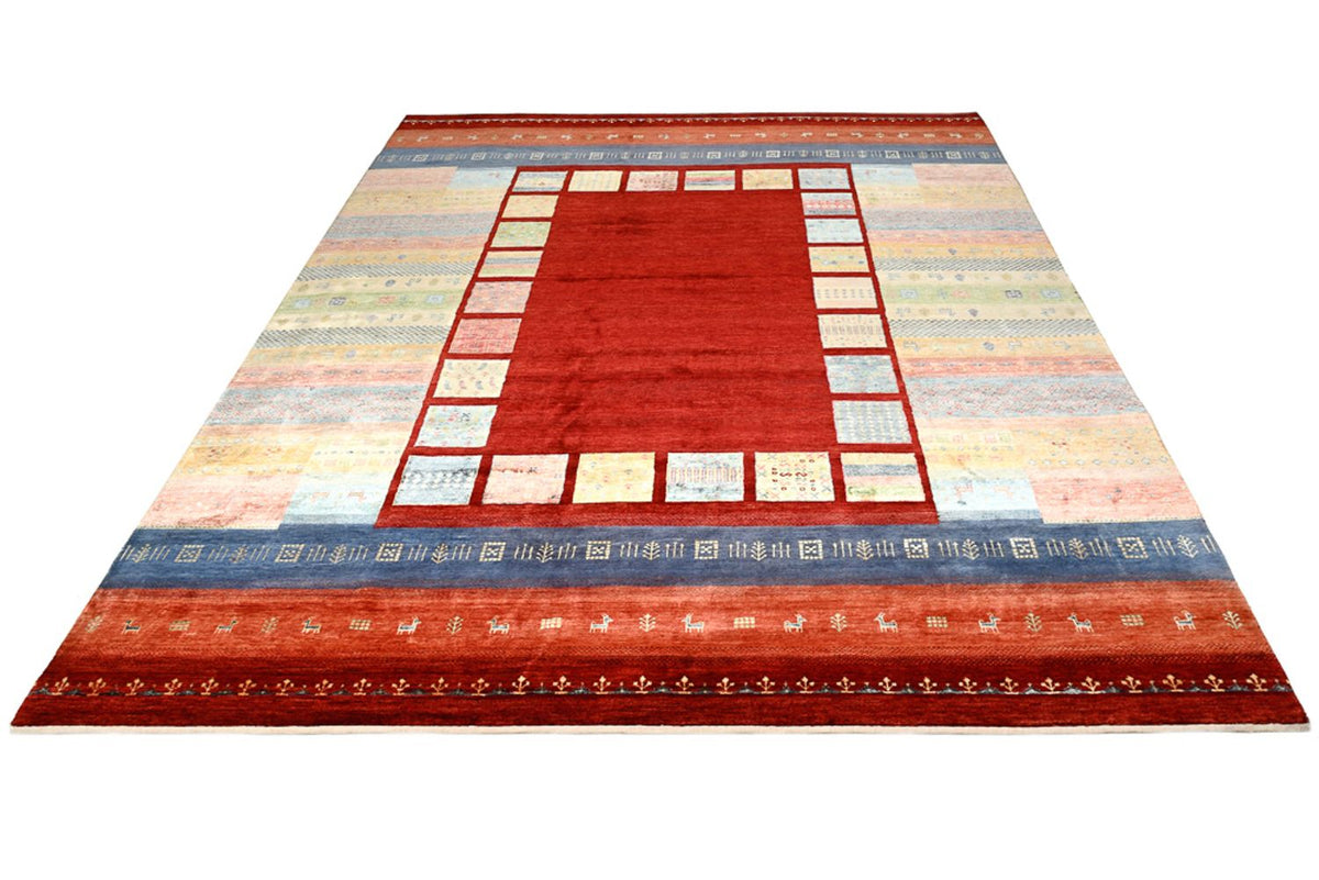 Tapis Gabbeh - Loribaft Indus - 336 x 254 cm - rouge