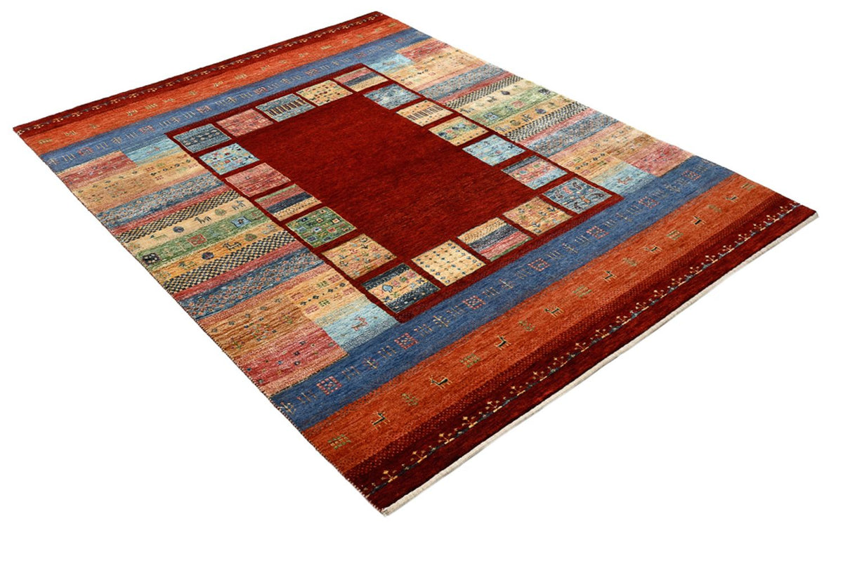 Tapis Gabbeh - Loribaft Indus - 201 x 155 cm - rouge