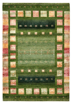 Tapis Gabbeh - Loribaft Indus - 154 x 106 cm - vert
