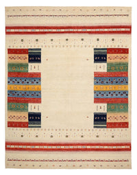 Tapis Gabbeh - Loribaft Indus - 308 x 246 cm - beige clair