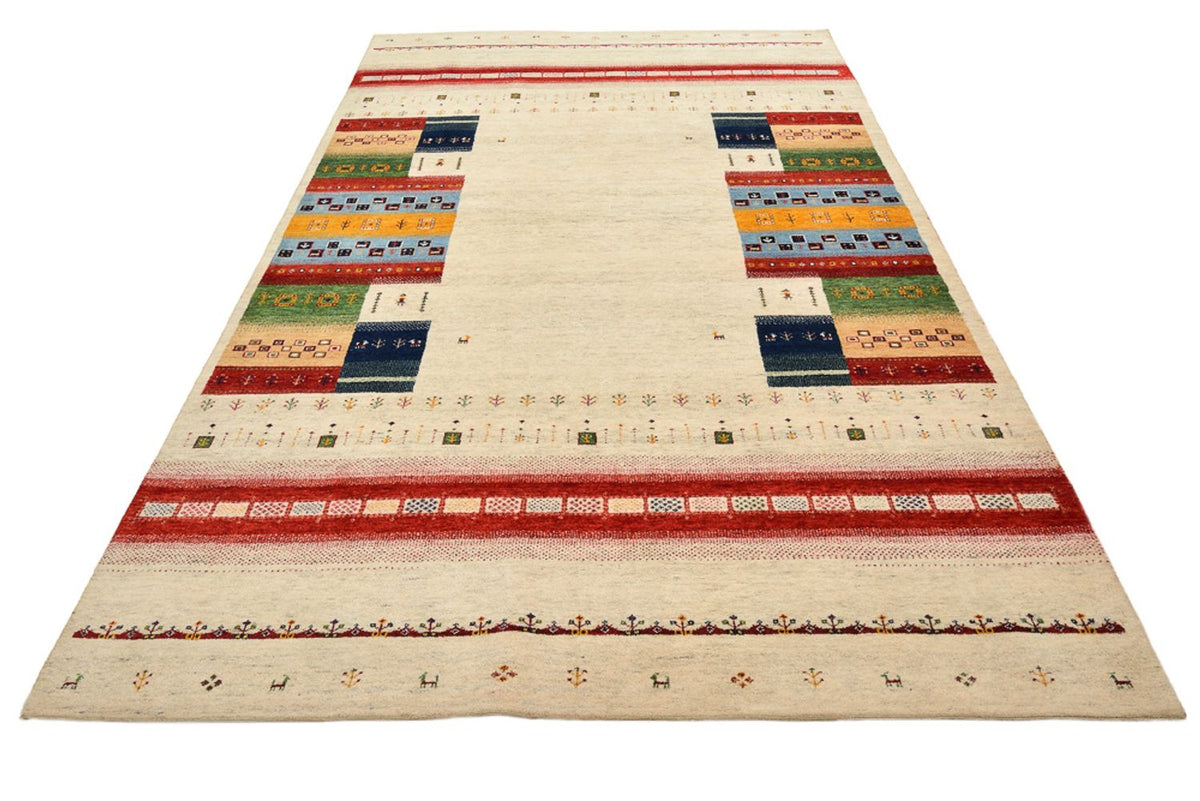Tapis Gabbeh - Loribaft Indus - 305 x 198 cm - beige clair