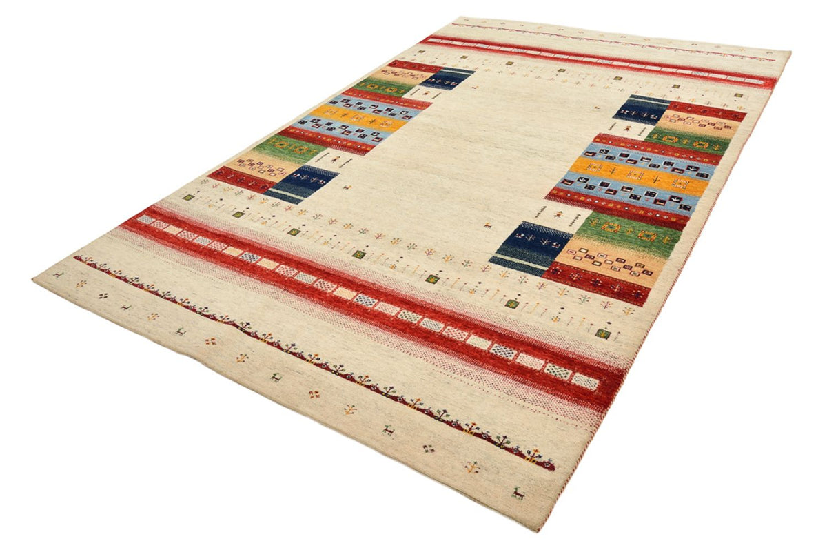 Tapis Gabbeh - Loribaft Indus - 305 x 198 cm - beige clair