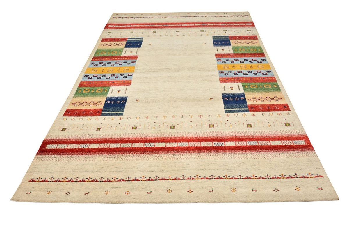 Tapis Gabbeh - Loribaft Indus - 305 x 198 cm - beige clair