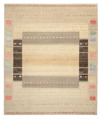 Tapis Gabbeh - Loribaft Indus - 300 x 253 cm - beige clair