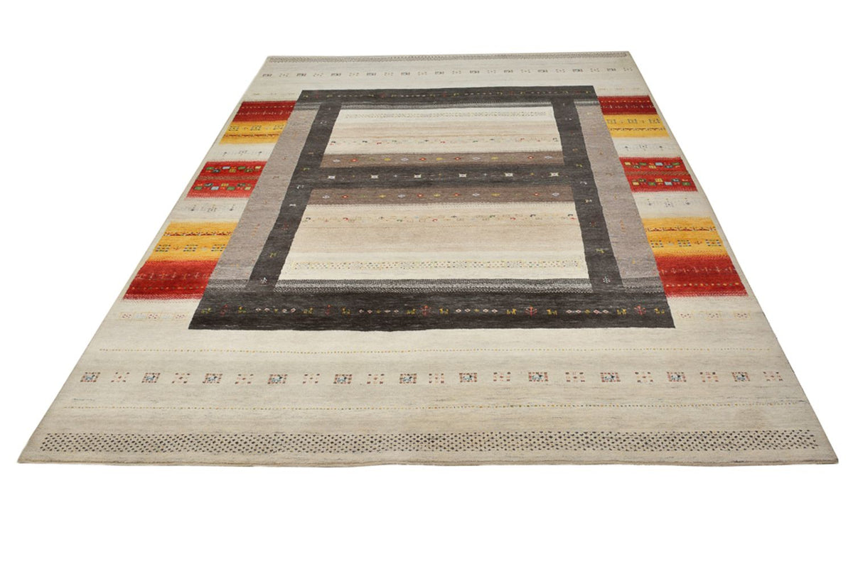 Tapis Gabbeh - Loribaft Indus - 347 x 254 cm - beige clair
