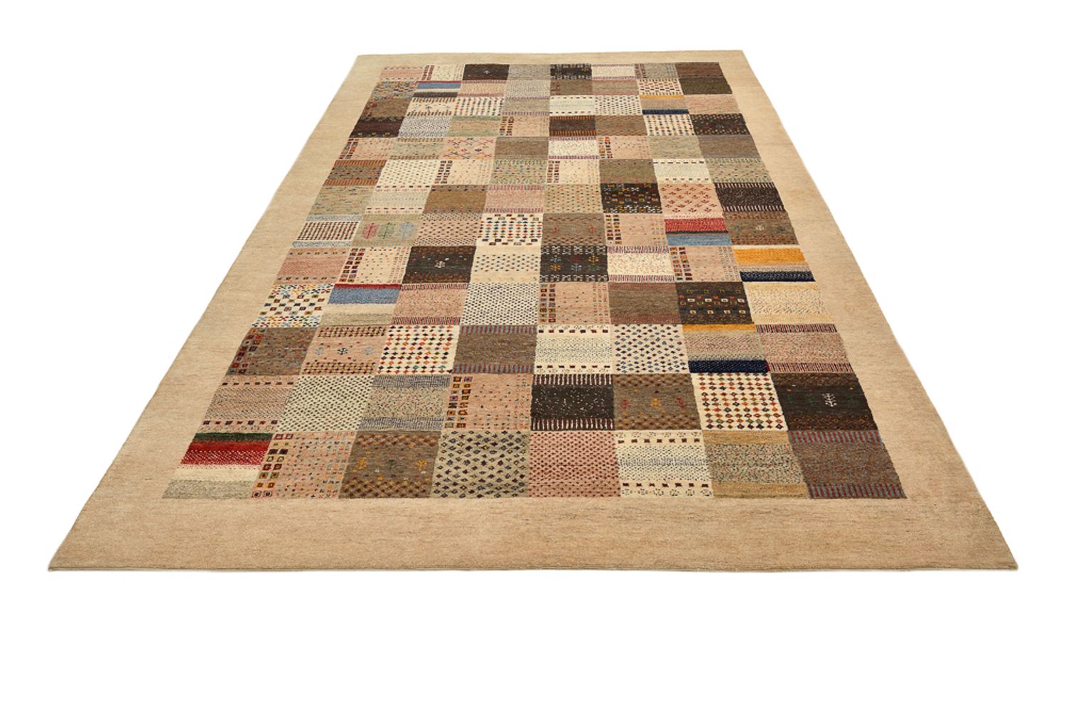 Tapis Gabbeh - Loribaft Indus - 308 x 200 cm - beige foncé