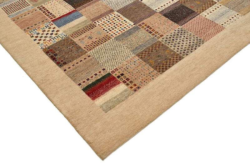 Tapis Gabbeh - Loribaft Indus - 308 x 200 cm - beige foncé