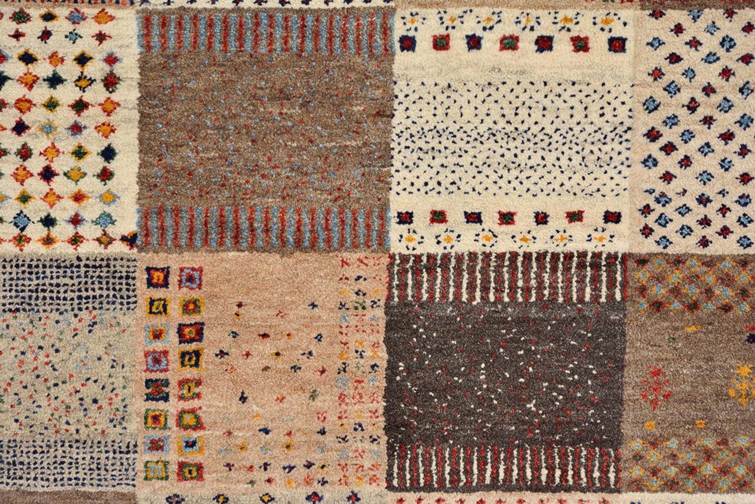 Tapis Gabbeh - Loribaft Indus - 308 x 200 cm - beige foncé