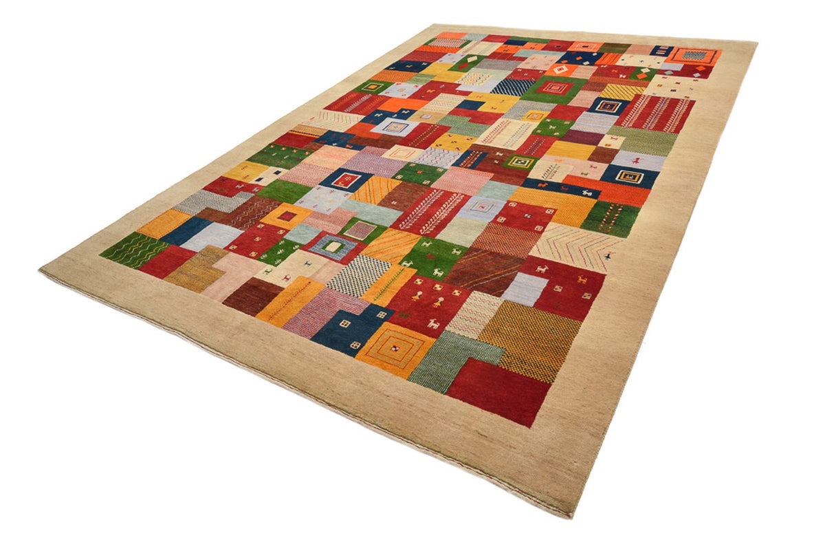 Tapis Gabbeh - Loribaft Indus - 347 x 246 cm - multicolore