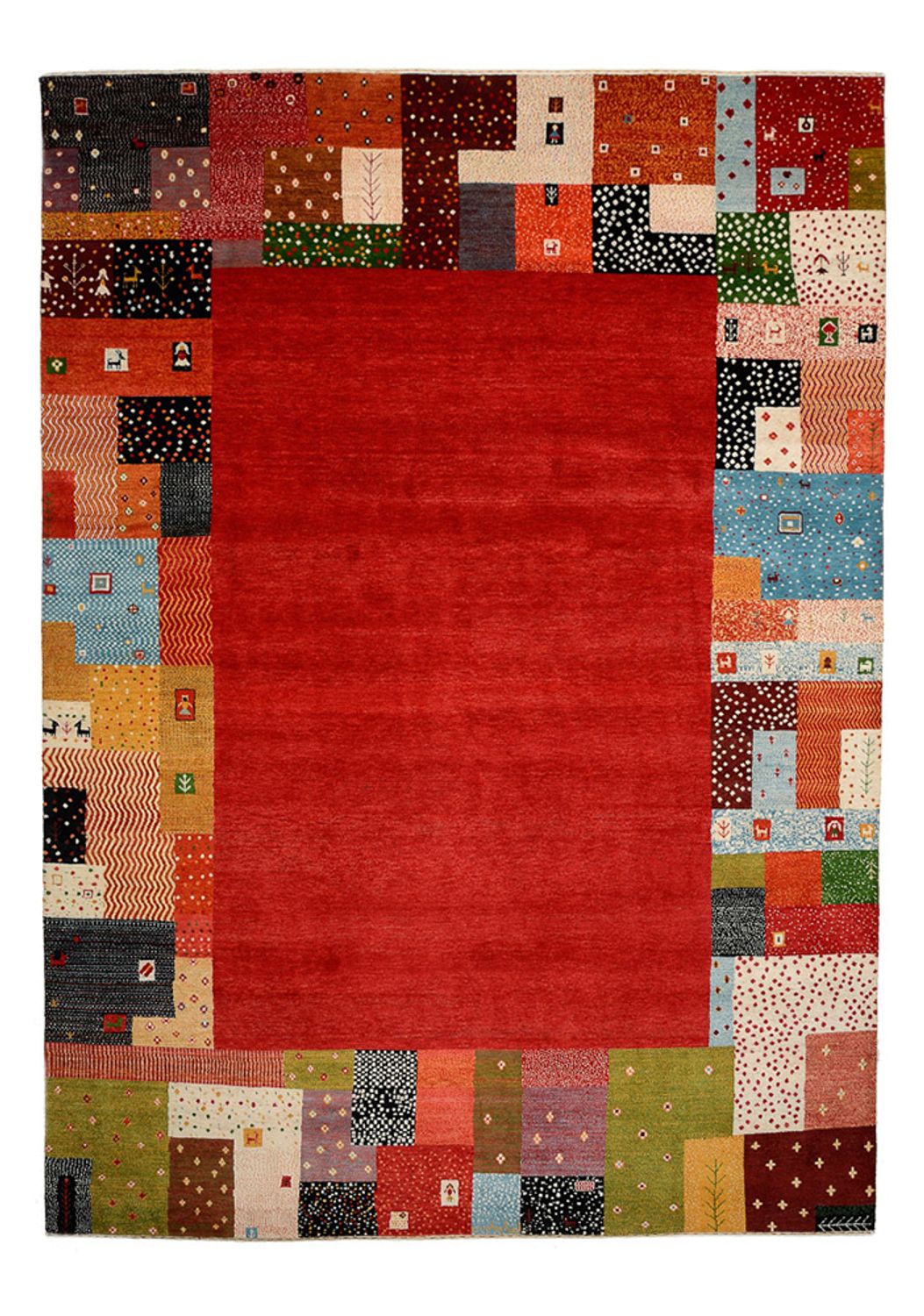 Tapis Gabbeh - Loribaft Indus - 344 x 251 cm - rouge