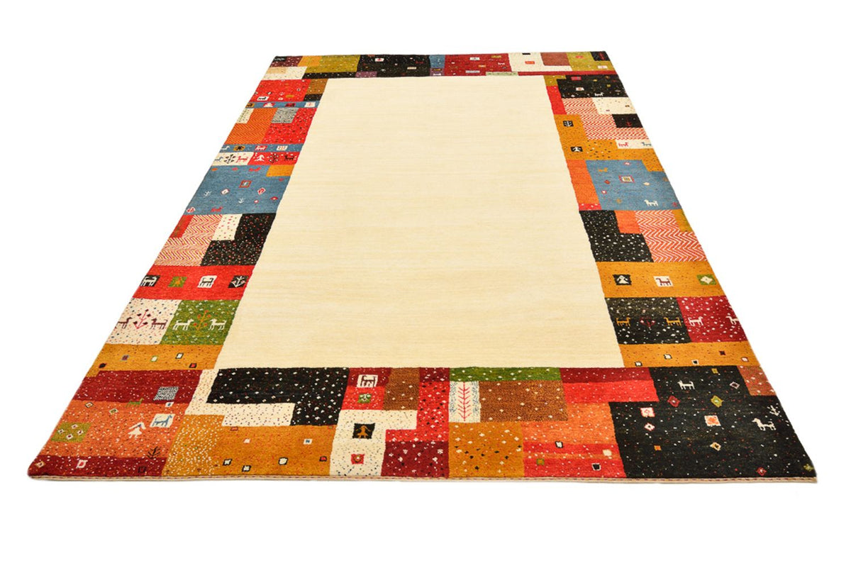 Tapis Gabbeh - Loribaft Indus - 294 x 207 cm - beige clair