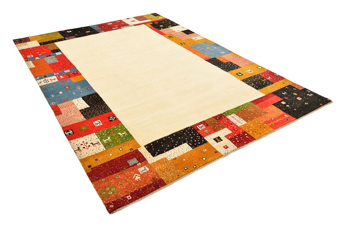 Tapis Gabbeh - Loribaft Indus - 294 x 207 cm - beige clair