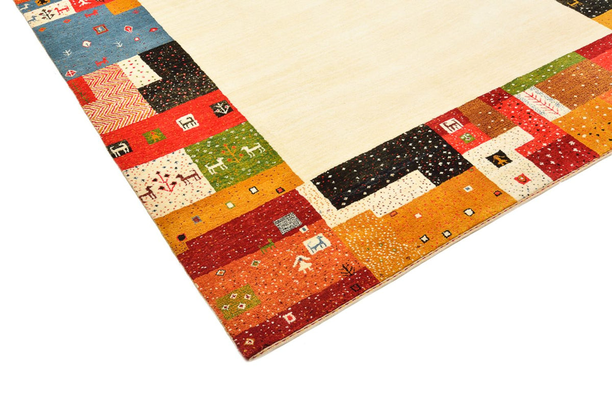 Tapis Gabbeh - Loribaft Indus - 294 x 207 cm - beige clair