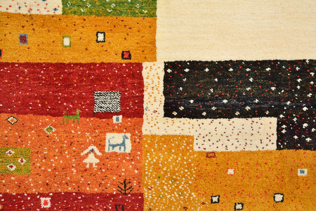 Tapis Gabbeh - Loribaft Indus - 294 x 207 cm - beige clair