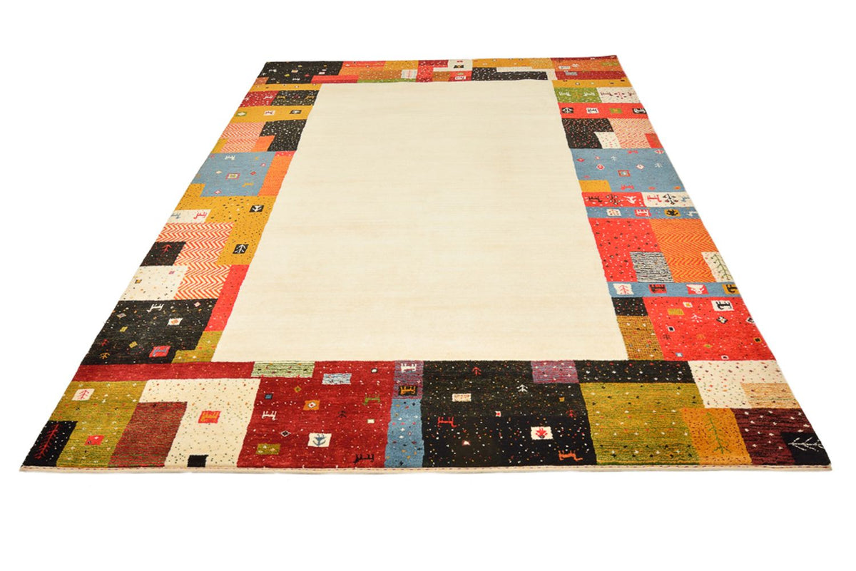 Tapis Gabbeh - Loribaft Indus - 294 x 207 cm - beige clair