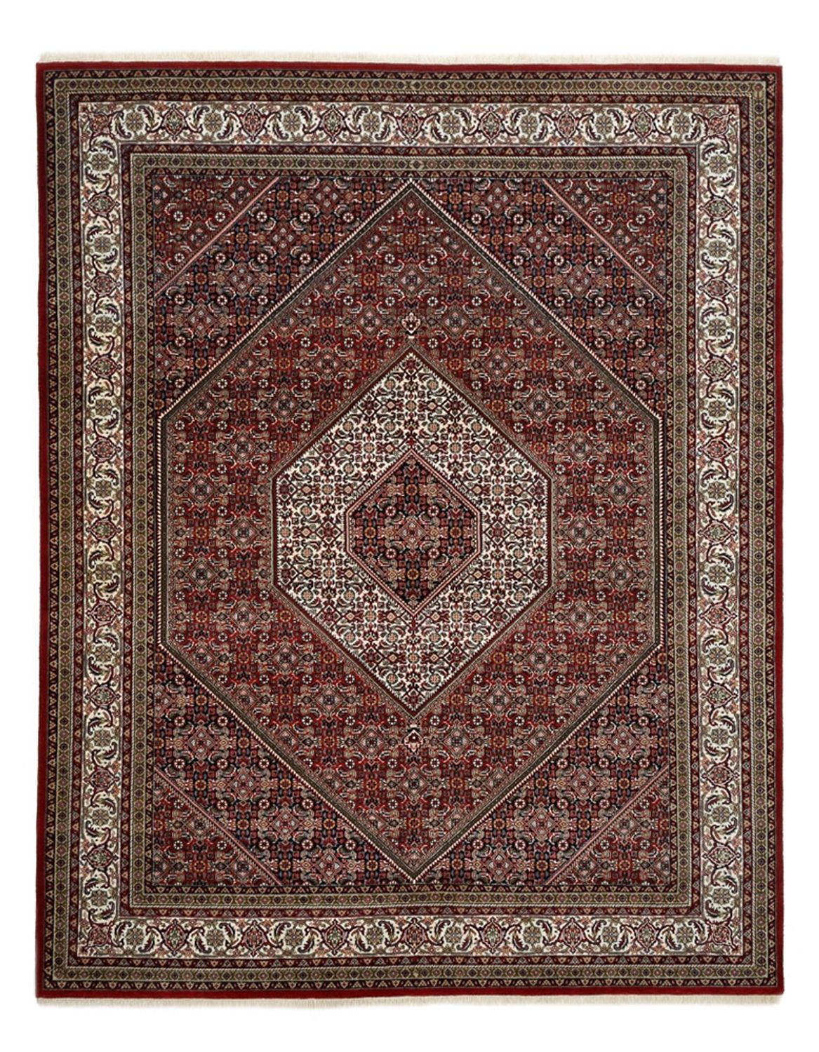 Tapis persan - Bidjar - Royal - 250 x 199 cm - rouge bordeaux