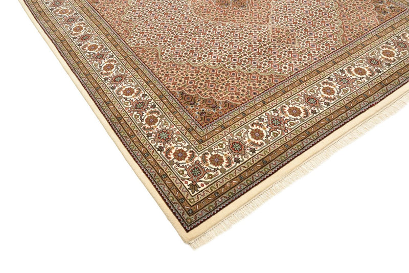 Tapis oriental - Tabriz carré  - 203 x 201 cm - beige foncé