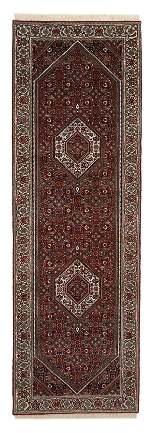 Tapis de couloir Tapis persan - Bidjar - 245 x 79 cm - rouge bordeaux