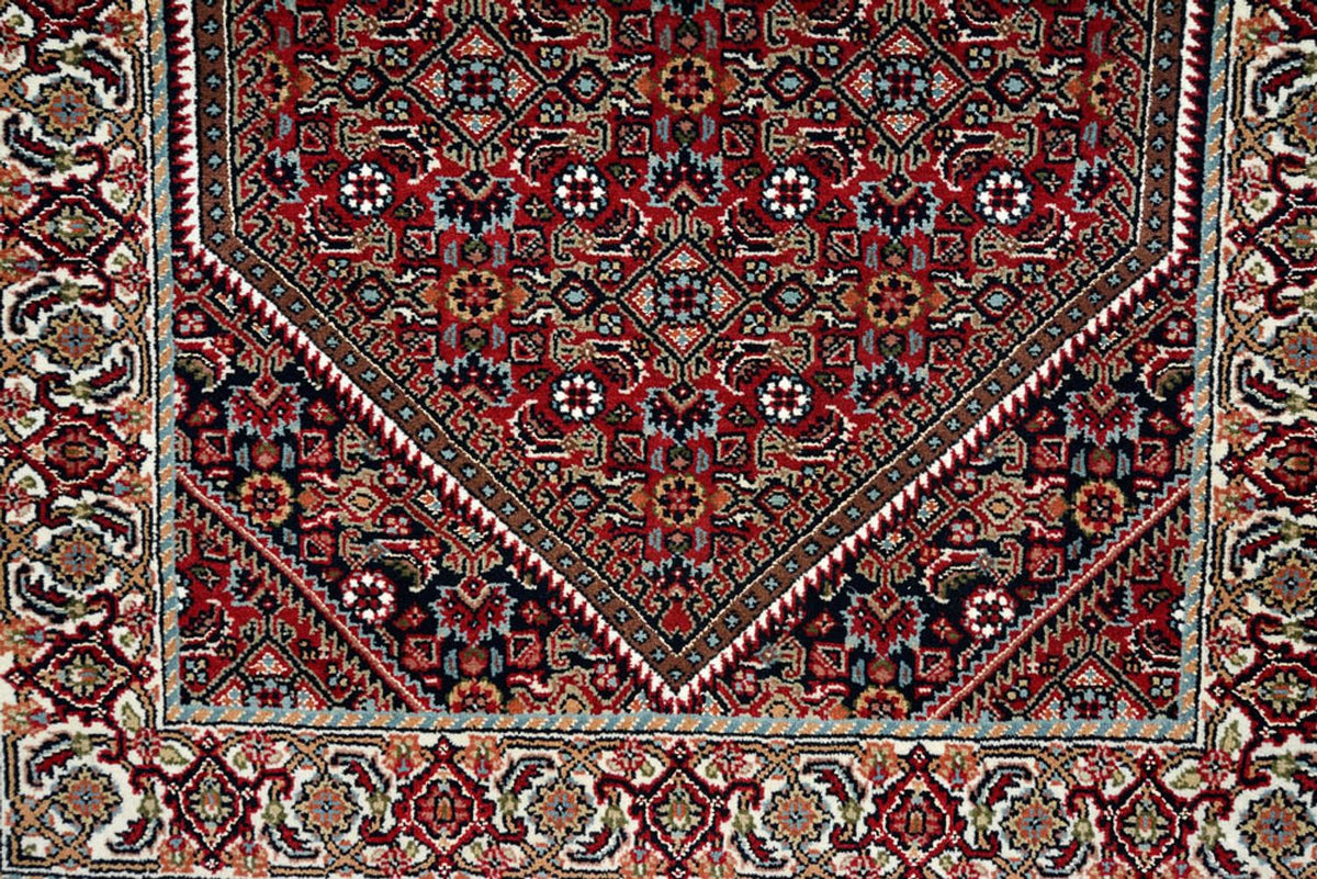Tapis de couloir Tapis persan - Bidjar - 245 x 79 cm - rouge bordeaux