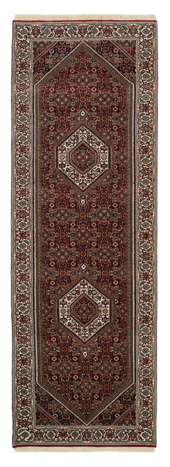 Tapis de couloir Tapis persan - Bidjar - 246 x 79 cm - rouge bordeaux