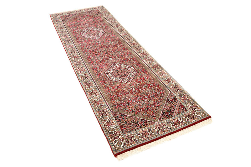 Tapis de couloir Tapis persan - Bidjar - 246 x 79 cm - rouge bordeaux