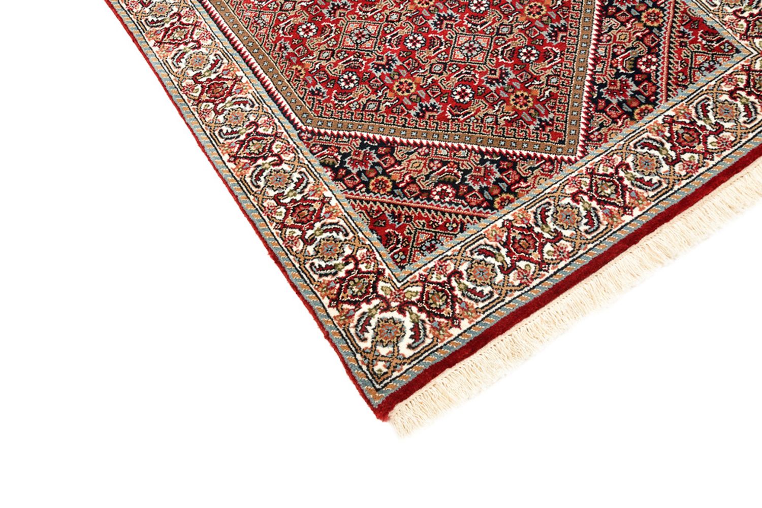 Tapis de couloir Tapis persan - Bidjar - 246 x 79 cm - rouge bordeaux