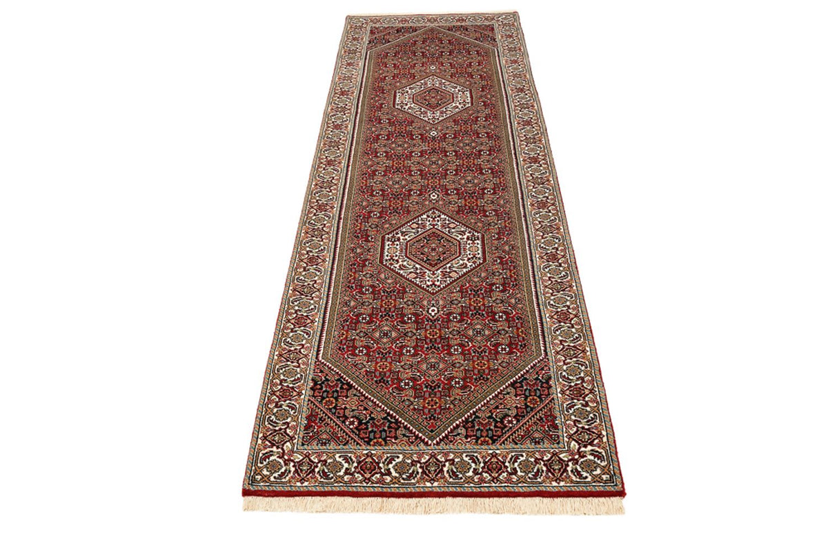 Tapis de couloir Tapis persan - Bidjar - 246 x 79 cm - rouge bordeaux
