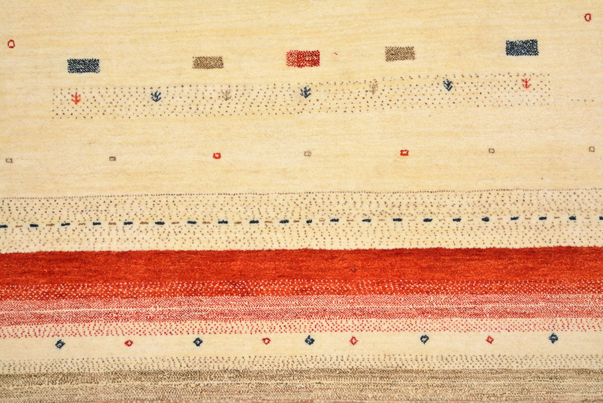 Tapis Gabbeh - Loribaft Indus - 248 x 195 cm - beige clair