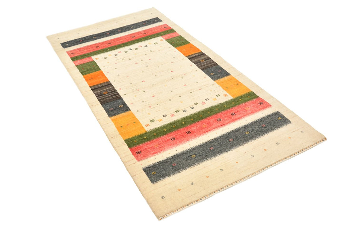 Tapis de couloir Tapis Gabbeh - Loribaft Indus - 195 x 101 cm - beige clair