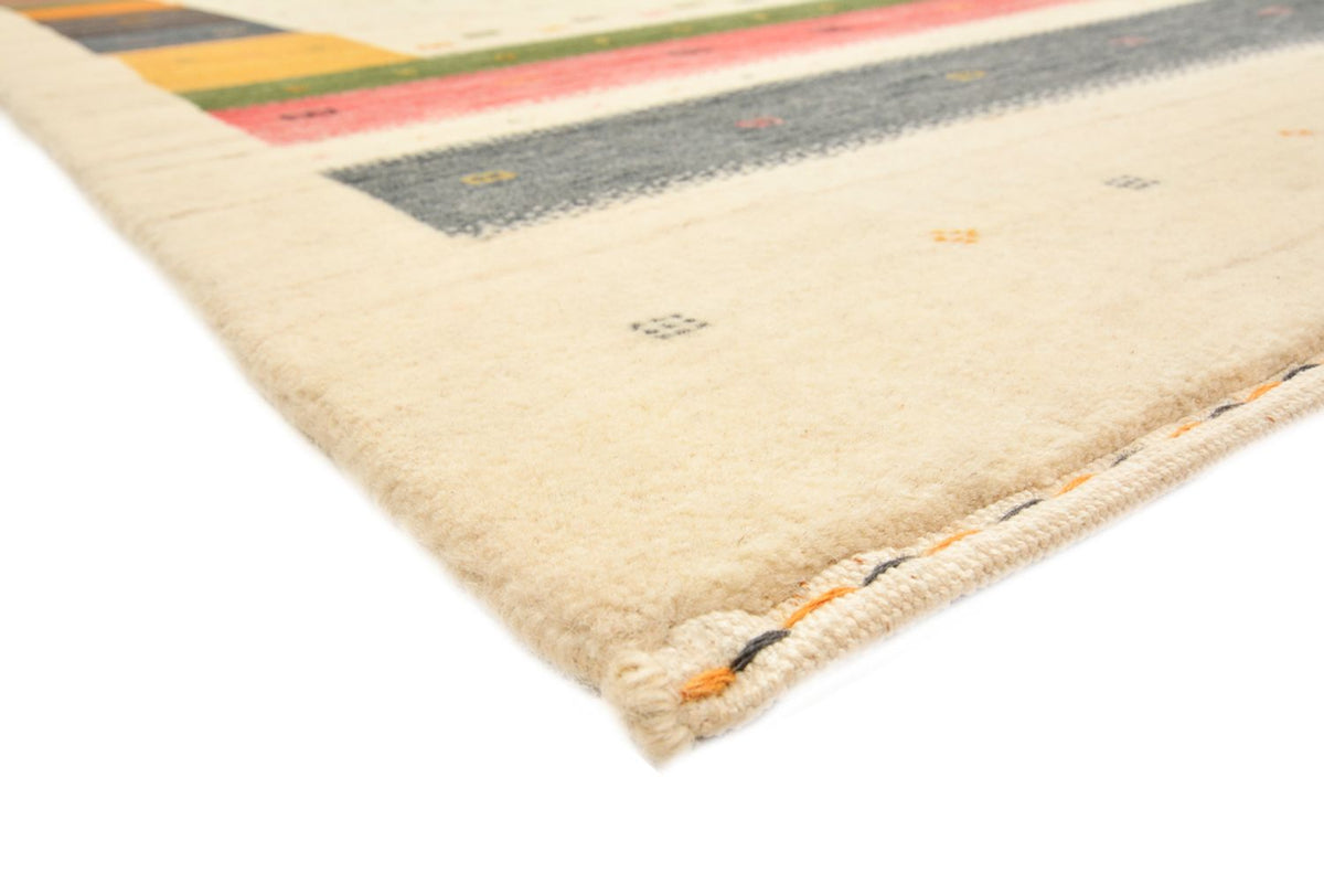 Tapis de couloir Tapis Gabbeh - Loribaft Indus - 195 x 101 cm - beige clair