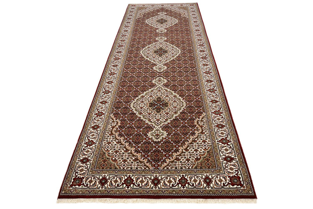 Tapis de couloir Tapis oriental - Tabriz - 362 x 122 cm - beige clair