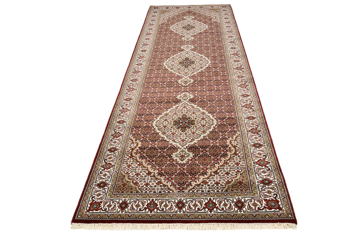 Tapis de couloir Tapis oriental - Tabriz - 362 x 122 cm - beige clair