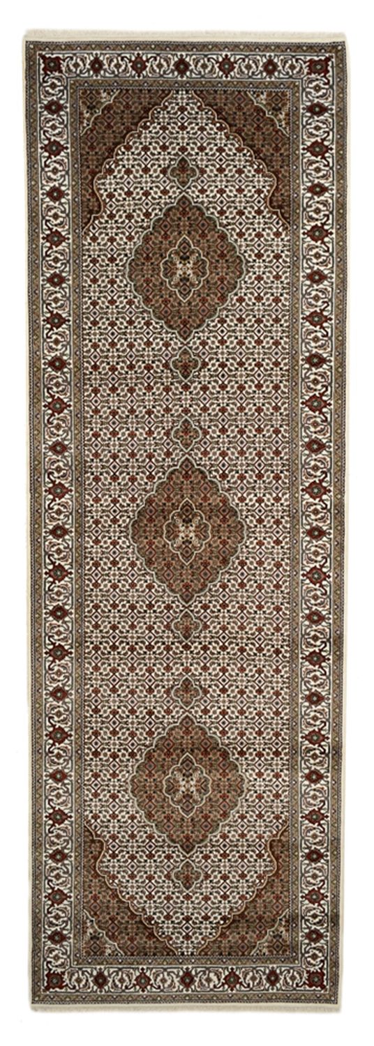 Tapis de couloir Tapis oriental - Tabriz - 372 x 121 cm - beige clair
