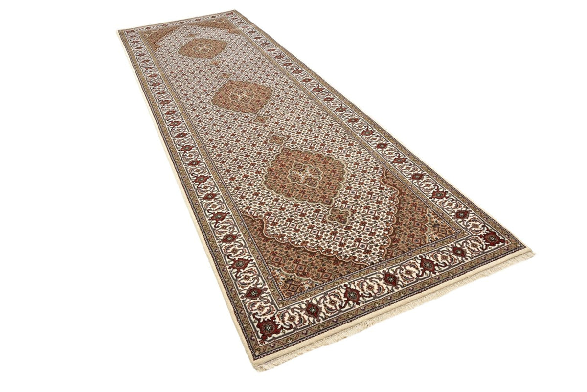 Tapis de couloir Tapis oriental - Tabriz - 372 x 121 cm - beige clair